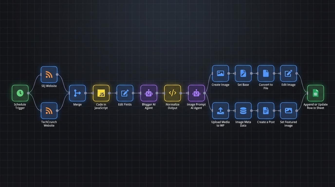 Autonomous blog publishing pipeline workflow screenshot